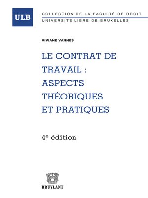 cover image of Le contrat de travail